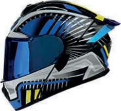CASCO IRON RACING BOTECE XL SANTIAGO AZUL IR-120 ABATIBLE