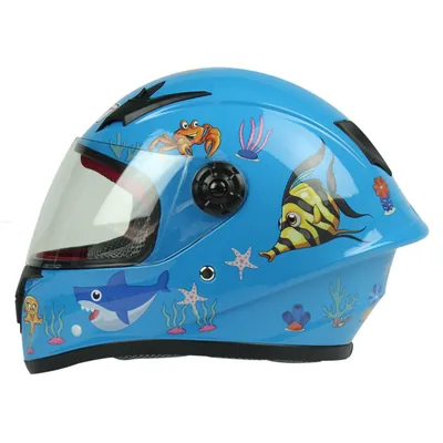CASCO R7 RACING JUNIOR ASTRONAUTA L AZUL CERRADO R7-506