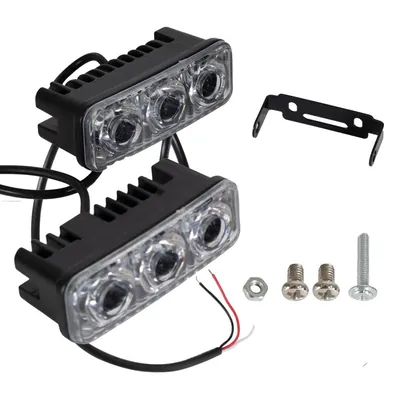 FARO PROMOTO AUXILIAR TIPO BARRA 3 LEDS STROBO ALUMINIO C/LUPA
