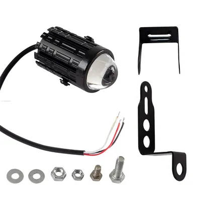 FARO AUXILIAR LED LUPA C/SOPORTE ESPEJO BAJA AMARILLO