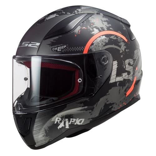 CASCO CERRADO LS2 RAPID II CIRCLE TITANIUM NJA FLUO FF353