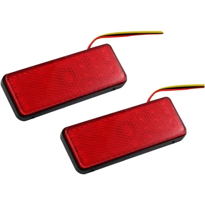 REFLEJANTE RECTANGULAR ROJO 12 VCC-(CLASSIC) UNIVERSAL