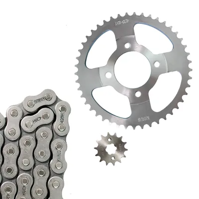 KIT ARRASTRE ALESSIA V200 18-21 CADENA REFORZADA 428H-136L SPROCKET 45T/14T-(KIIRUS)