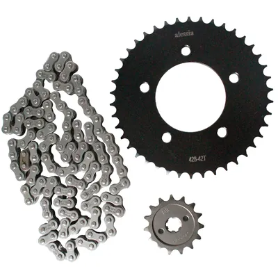 KIT ARRASTRE ALESSIA VN NITROX 250 T2 19-24/VN NITROX 200 19-24/VN V-RACER 250 20-22/VN NITROX 250 T3 22-24 CADENA 428H-124L SPROCKET 42T/15T