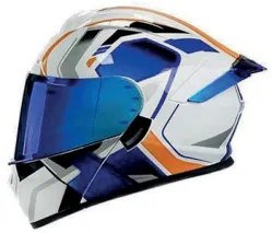CASCO IRON RACING BOTECE L DIEGO NARANJA IR-120 ABATIBLE