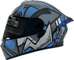 CASCO IRON RACING BOTECE XL JUAN AZUL IR-120 ABATIBLE