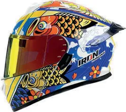 CASCO IRON RACING BOTECE L PEZ FELIZ ROJO IR-120 ABATIBLE