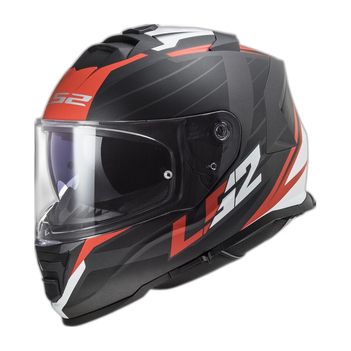 CASCO CERRADO LS2 STORM II NERVE M NGO/MATE/ROJ FF800