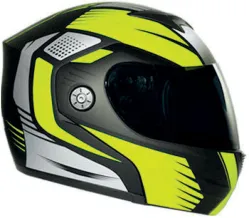 CASCO IRON RACING AIRFOIL L AMARILLO MICA AHUMADA ABATIBLE IR108II DOT