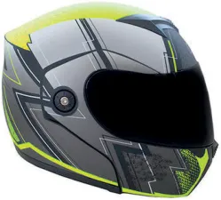 CASCO IRON RACING STREET RIDERS XL AMARILLO IR108II DOT MICA AHUMADA ABATIBLE