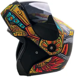 CASCO IRON RACING AQUARUIS XL NARANJA IR108II DOT MICA AHUMADA ABATIBLE