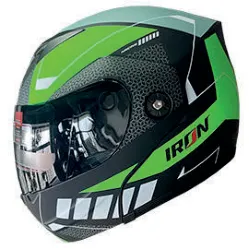 CASCO IRON RACING BOOMERANG L NEON/VERDE IR108II DOT MICA AHUMADA ABATIBLE