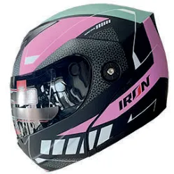 CASCO IRON RACING BOOMERANG S ROSA IR108II DOT MICA AHUMADA ABATIBLE