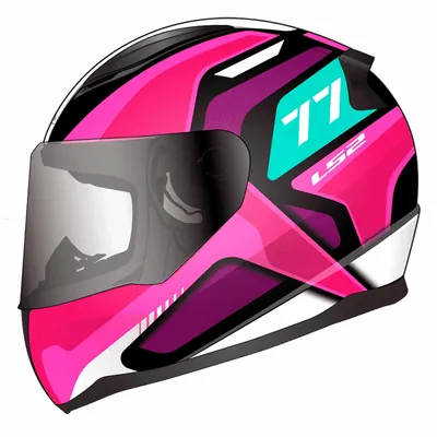 CASCO CERRADO LS2 RAPID II HYPER SPEED L NGO FUSCIA FF353