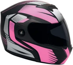 CASCO IRON RACING AIRFOIL M ROSA MICA AHUMADA ABATIBLE IR108II DOT