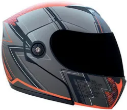 CASCO IRON RACING STREET RIDERS M ROJO MICA AHUMADA ABATIBLE IR108II DOT
