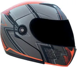 CASCO IRON RACING STREET RIDERS L ROJO IR108II DOT MICA AHUMADA ABATIBLE