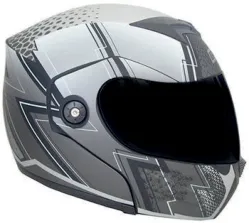 CASCO IRON RACING STREET RIDERS XL GRIS IR108II DOT MICA AHUMADA ABATIBLE