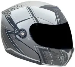 CASCO IRON RACING STREET RIDERS M GRIS IR108II DOT MICA AHUMADA ABATIBLE