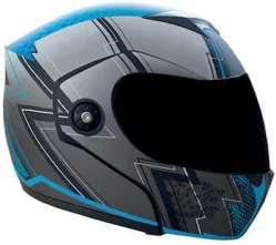 CASCO IRON RACING STREET RIDERS M AZUL IR108II DOT MICA AHUMADA