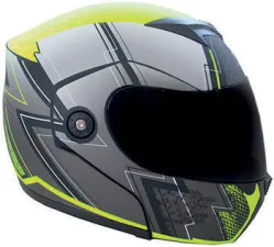 CASCO IRON RACING STREET RIDERS M AMARILLO MICA AHUMADA ABATIBLE IR108II DOT