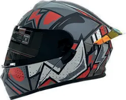 CASCO IRON RACING BOTECE L JUAN ROJO IR-120 ABATIBLE