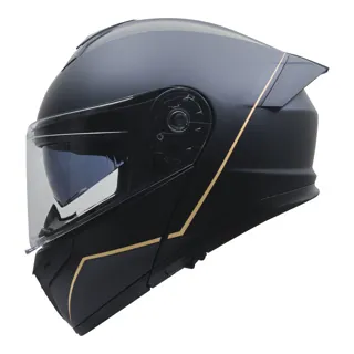CASCO RODA FORCE M  NEGRO DORADO MATE ABATIBLE SVS