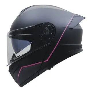 CASCO RODA FORCE S NEGRO ROSA MATE ABATIBLE SVS