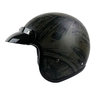 CASCO RODA VINTAGE RIPPER L VERDE MATE ABIERTO