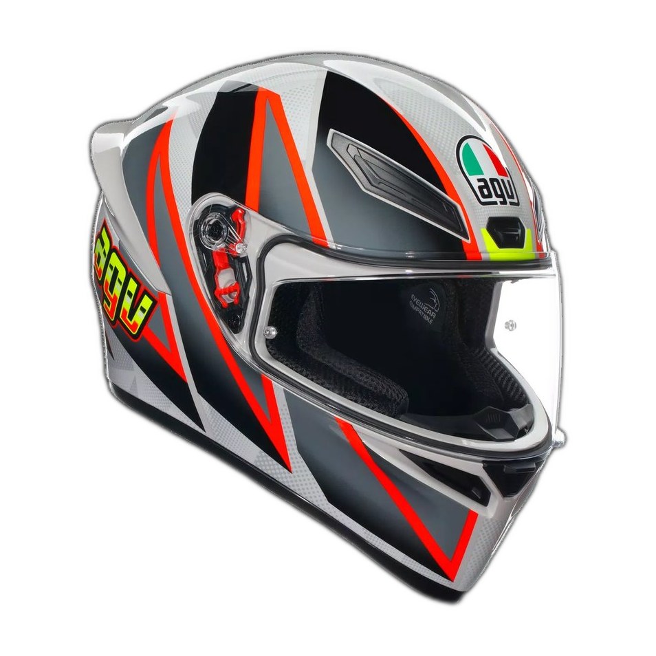 CASCO CERRADO AGV K-1 E2206 BLIPPER M/L ROJ GRS