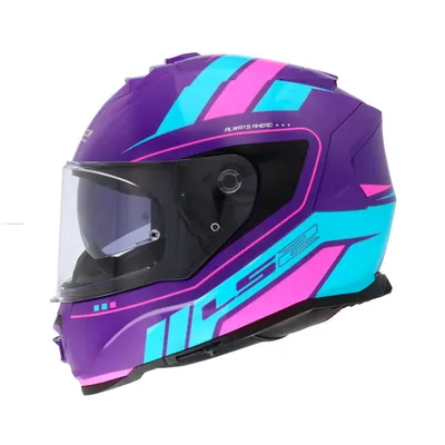 CASCO CERRADO LS2 STORM II FIST L PURPURA/AZL FF800