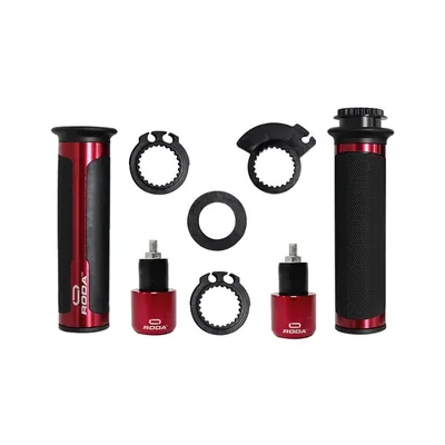 PUŃOS RODA C/CONTRAPESO NEGRO/ROJO SET