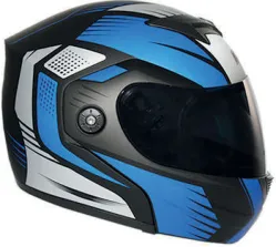 CASCO IRON RACING AIRFOIL XL AZUL IR108II DOT MICA AHUMADA