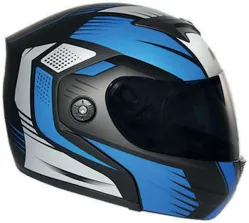 CASCO IRON RACING AIRFOIL M AZUL IR108II DOT MICA AHUMADA