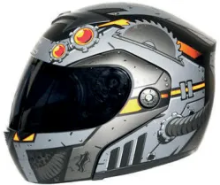 CASCO IRON RACING STEAM M ROJO MICA AHUMADA IR108II DOT
