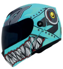 CASCO IRON RACING MONSTER M VERDE MICA AHUMADA IR108II DOT