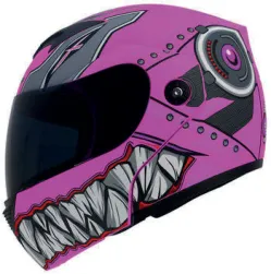 CASCO IRON RACING MONSTER S VIOLETA MICA AHUMADA IR108II DOT