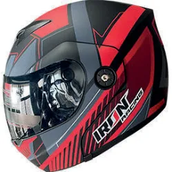 CASCO IRON RACING RAYA M ROJO MICA AHUMADA ABATIBLE IR108II DOT