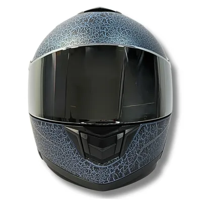 CASCO 2W ABATIBLE CRACKED NEGRO AZUL L (CAJA CON 6 PIEZAS)