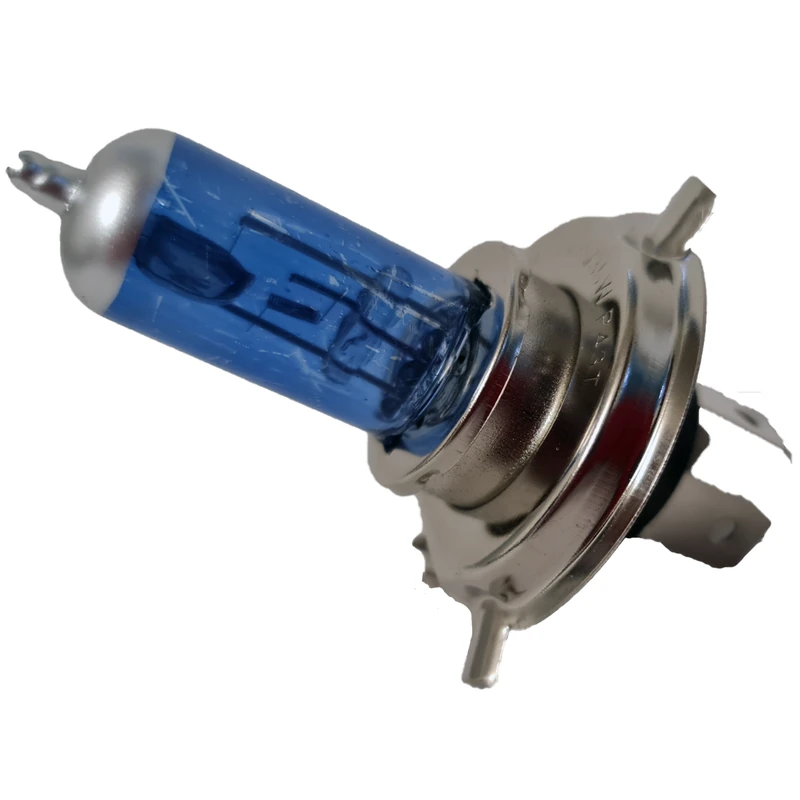 FOCO DE FARO (TIPO HALOGENO) CARGO 125 / TITAN 125 / YBR 125 12V 35/35W H4 P43 AZUL, REFLECTOR