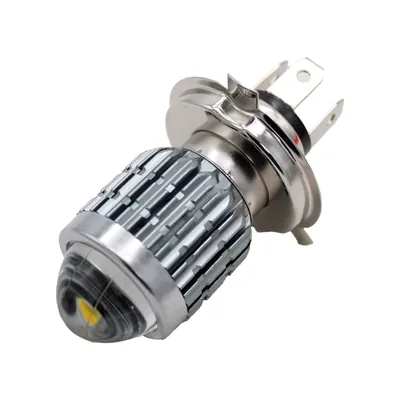 FOCO LED ALUMINIO H4 CON LUPA 12VCC PLATA UNIVERSAL