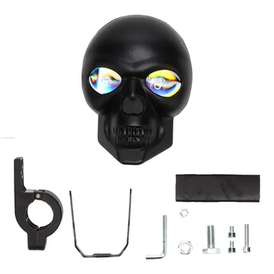 FARO AUXILIAR LED ALTA BLANCA/BAJA AMARILLA CALAVERA NEGRO MATE ESTROBO 12V 16W