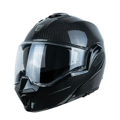 CASCO SCORPION EXO-TECH EVO CARBON SOLID BLACK GLOSS L