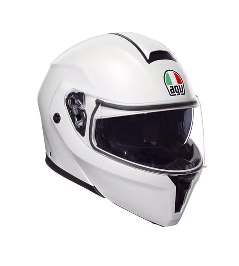 CASCO ABATIBLE AGV STREETMODULAR E2206 MPLK MONO MATT MATERIA M BLANCO