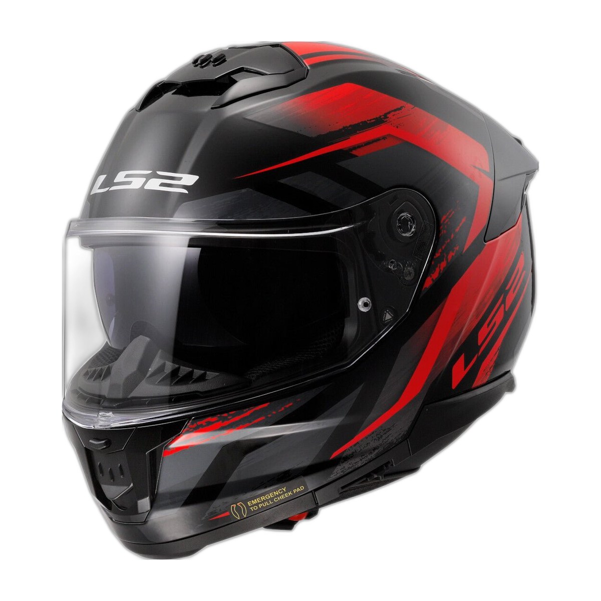 CASCO CERRADO LS2 STREAM II FURY XXL NGO/ROJ FF808
