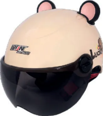 CASCO IRON RACING 3/4 CAPIBARA BEIGE INFANTIL