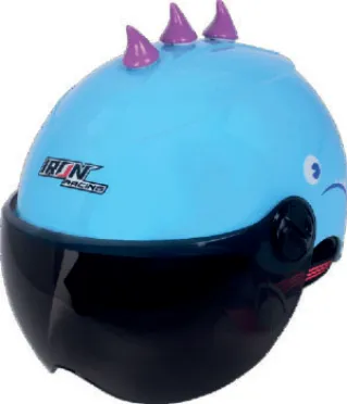CASCO IRON RACING 3/4 BALLENA AZUL INFANTIL