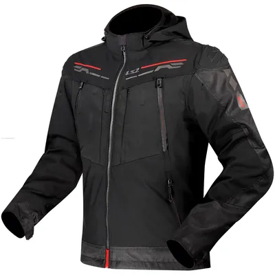 CHAMARRA DEPORTIVA LS2 L NGO/ROJ ZIRCONIUM EVO TEXTIL