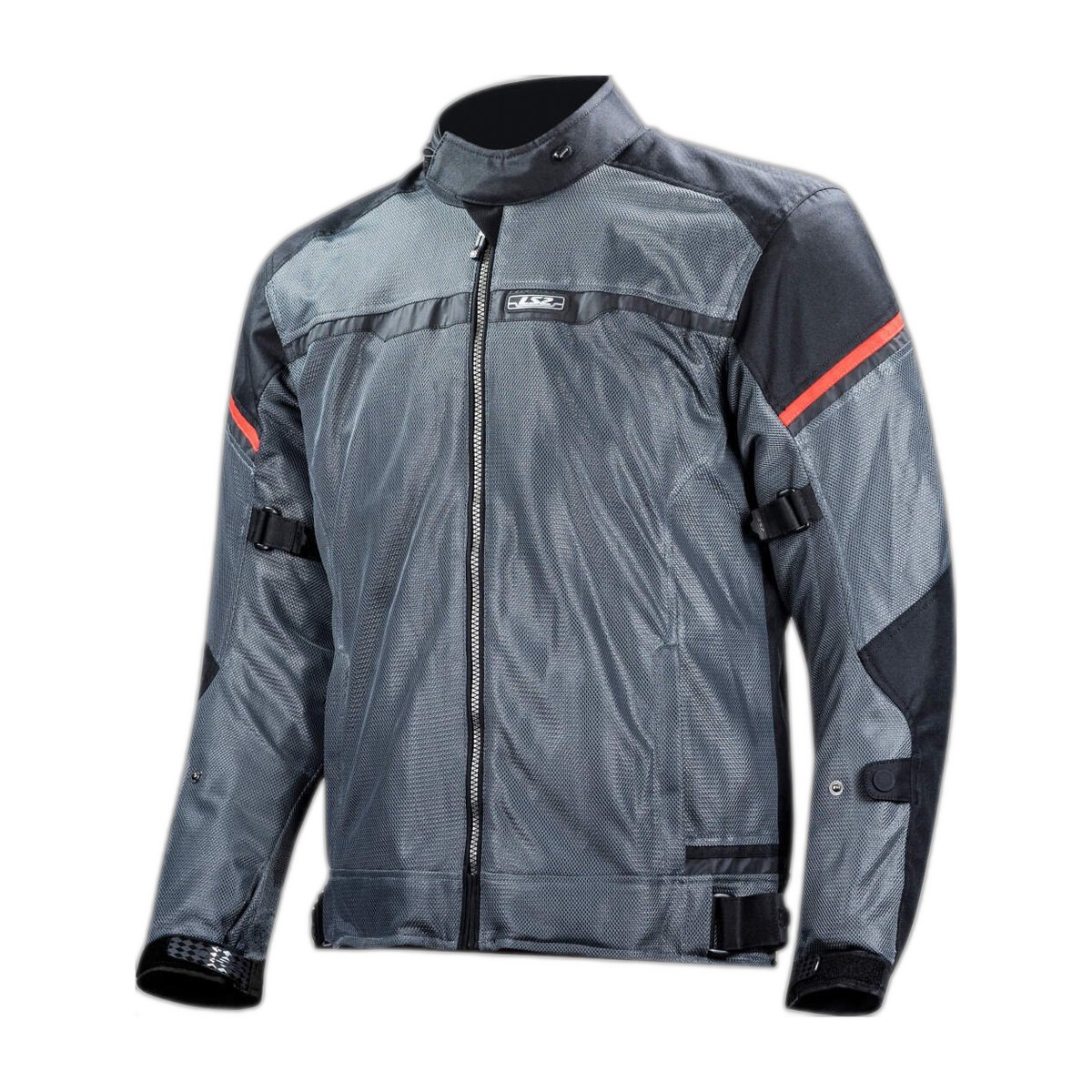CHAMARRA DEPORTIVA LS2 S GRS/ROJ RIVA TEXTIL