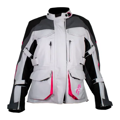 CHAMARRA NEGRO GRIS CLARO ROSA LADY CAZADORA TALLA G